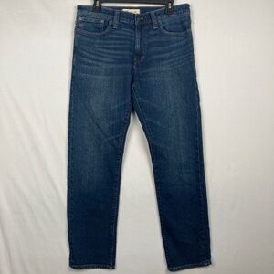 Madewell Men's Slim Fit Straight Leg Medium Wash Blue Stretch Denim Jeans 31x30